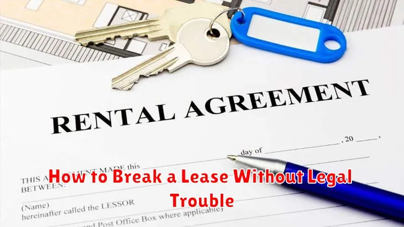 How to Break a Lease Without Legal Trouble