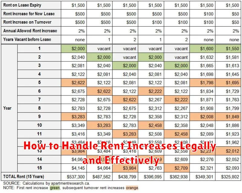 How to Handle Rent Increases Legally and Effectively