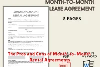 The Pros and Cons of Month-to-Month Rental Agreements